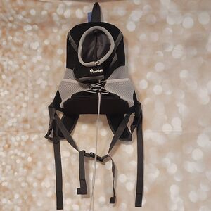Pawaboo Mesh Dog Backpack Carrier Size S Black/Gray Pet Front Chest Carry Bag
